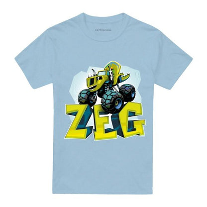 Front - Blaze & The Monster Machines Unisex Adult Zeg Badge T-Shirt