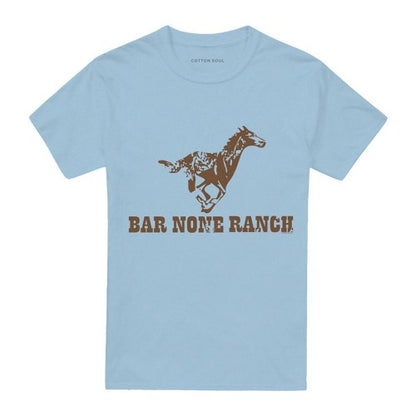 Front - Hey Dude Unisex Adult Bar None Ranch Horse T-Shirt