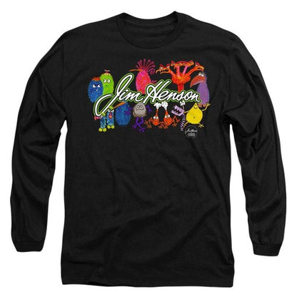Front - Jim Henson Unisex Adult Sketch Collage Long-Sleeved T-Shirt
