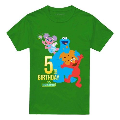 Front - Sesame Street Unisex Adult 5th Birthday T-Shirt