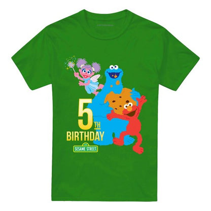 Front - Sesame Street Unisex Adult 5th Birthday T-Shirt