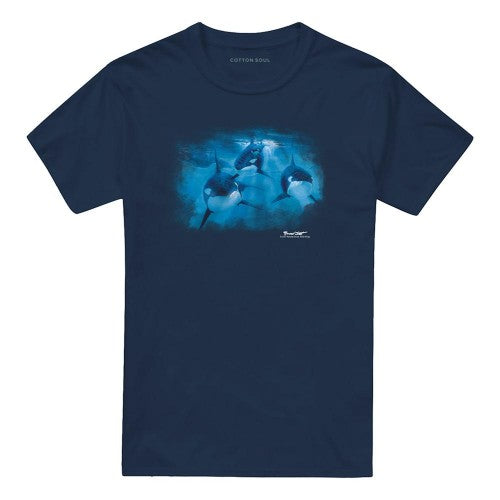 Front - Wildlife Unisex Adult Pod Of Orcas T-Shirt