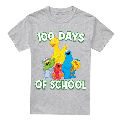 Front - Sesame Street Unisex Adult 100 Days Of School T-Shirt