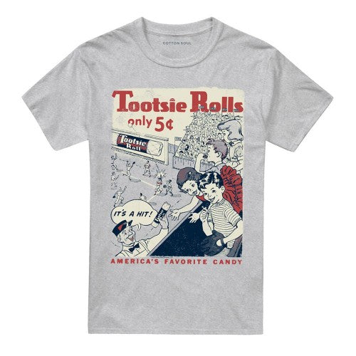 Front - Tootsie Roll Unisex Adult Roll A Hit T-Shirt