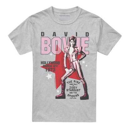 Front - David Bowie Unisex Adult Hollywood Style Ziggy Stardust T-Shirt