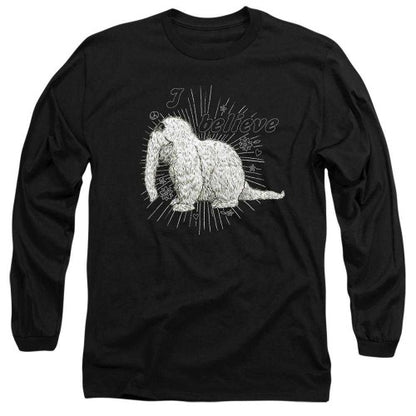 Front - Sesame Street Unisex Adult I Believe Snuffleupagus Long-Sleeved T-Shirt