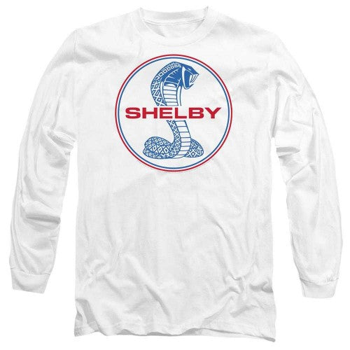 Front - Carroll Shelby Unisex Adult Circle Logo Long-Sleeved T-Shirt