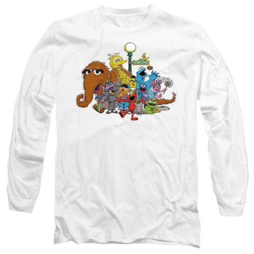 Front - Sesame Street Unisex Adult Group Long-Sleeved T-Shirt