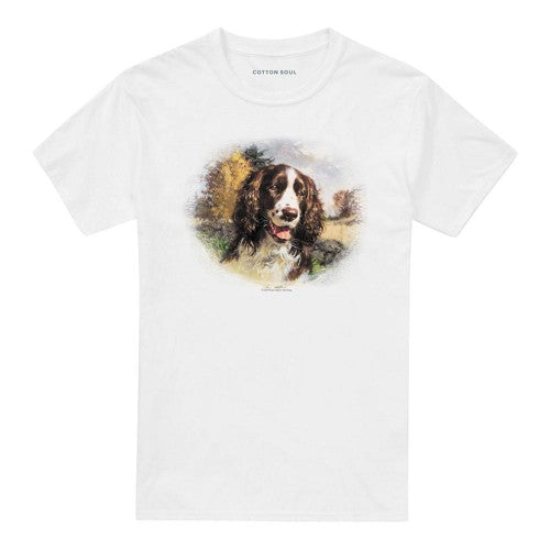 Front - Wildlife Unisex Adult Springer Spaniel Head T-Shirt