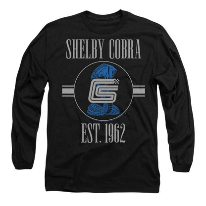 Front - Carroll Shelby Unisex Adult Large Snake And Signature Vintage Long-Sleeved T-Shirt