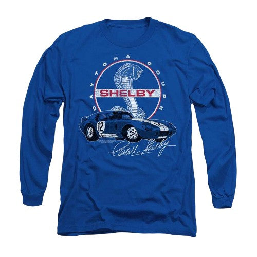 Front - Carroll Shelby Unisex Adult Daytona Coupe Circle Logo Long-Sleeved T-Shirt