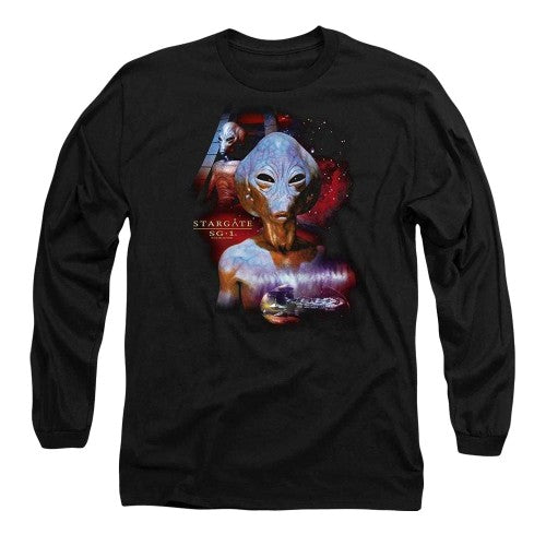 Front - Stargate SG-1 Unisex Adult The Asgard Long-Sleeved T-Shirt