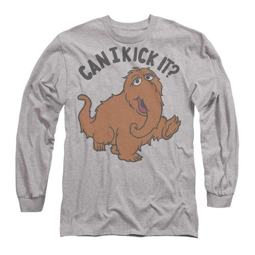 Front - Sesame Street Unisex Adult Can I Kick It? Heather Long-Sleeved T-Shirt