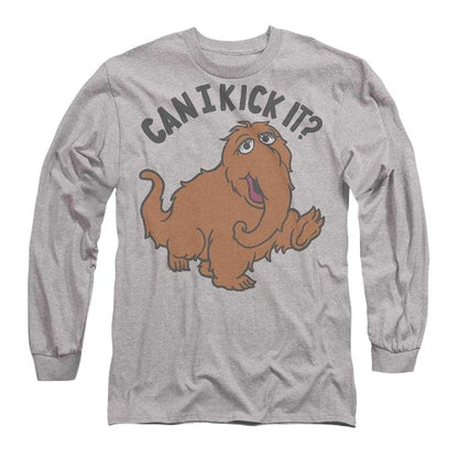 Front - Sesame Street Unisex Adult Can I Kick It? Heather Long-Sleeved T-Shirt