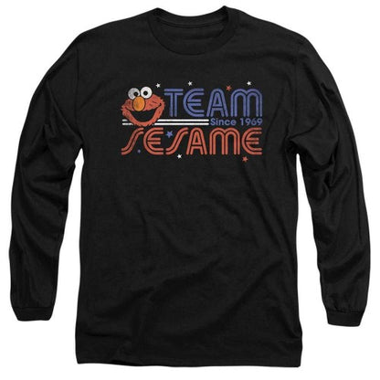 Front - Sesame Street Unisex Adult Team Sesame Long-Sleeved T-Shirt