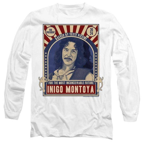 Front - The Princess Bride Unisex Adult Inigo Montoya for President 24 Long-Sleeved T-Shirt