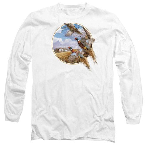 Front - Wildlife Unisex Adult October Memories Pheasants T-Shirt