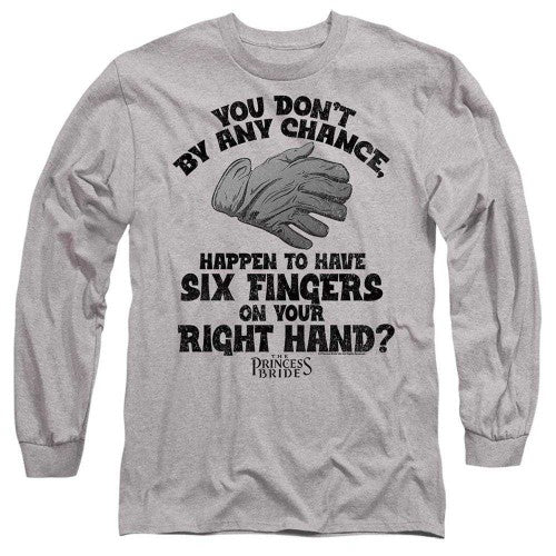 Front - The Princess Bride Unisex Adult By Chance Six Fingered Glove Long-Sleeved T-Shirt