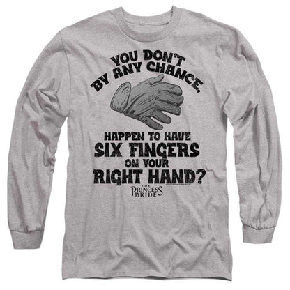 Front - The Princess Bride Unisex Adult By Chance Six Fingered Glove Long-Sleeved T-Shirt