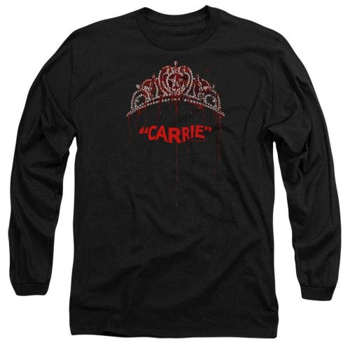 Front - Carrie Unisex Adult Prom Queen Long-Sleeved T-Shirt
