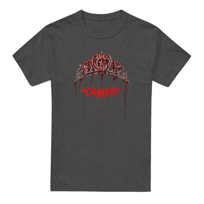 Front - Carrie Unisex Adult Prom Queen Heather T-Shirt