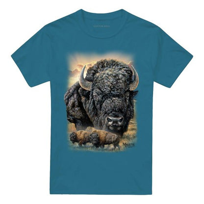 Front - Wild Wings Unisex Adult Sunset Buffalo T-Shirt