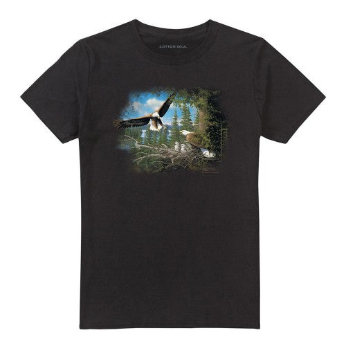 Front - Wildlife Unisex Adult Spring Bald Eagles T-Shirt
