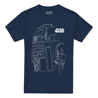 Front - Star Wars Unisex Adult R2-D2 Outline T-Shirt