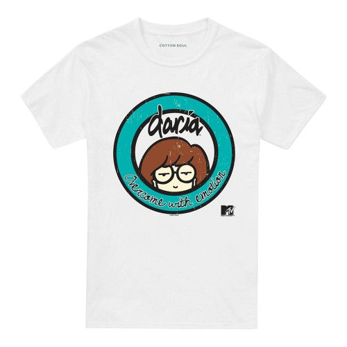 Front - Daria Unisex Adult Overcome With Emotion Logo T-Shirt