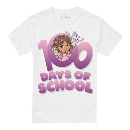 Front - Dora The Explorer Unisex Adult 100 Days T-Shirt