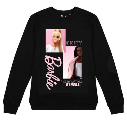 Front - Barbie Womens/Ladies Rise By Lifting Others Sweatshirt