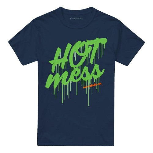 Front - Nickelodeon Unisex Adult Slime Hot Mess T-Shirt