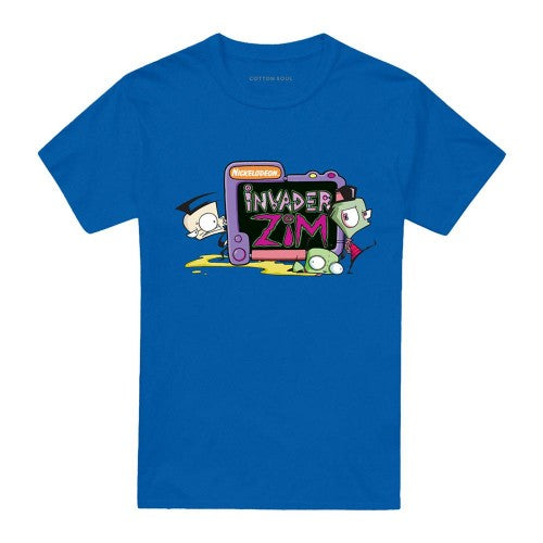 Front - Invader Zim Unisex Adult Gir And Dib Logo T-Shirt