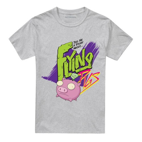 Front - Invader Zim Unisex Adult Flying Pigs T-Shirt