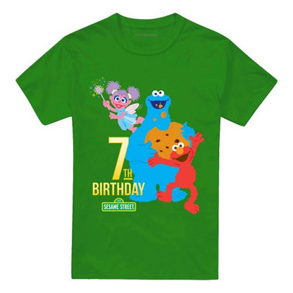 Front - Sesame Street Unisex Adult 7th Birthday T-Shirt