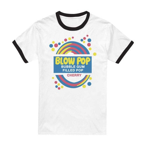 Front - Tootsie Roll Unisex Adult Blow Pop Ringer T-Shirt