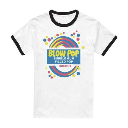 Front - Tootsie Roll Unisex Adult Blow Pop Ringer T-Shirt