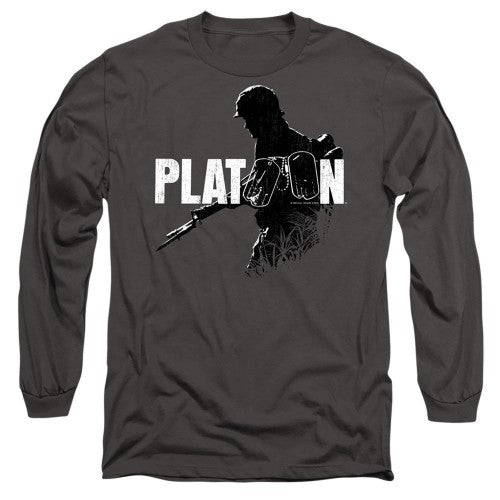Front - Platoon Unisex Adult Shadow Of War Long-Sleeved T-Shirt