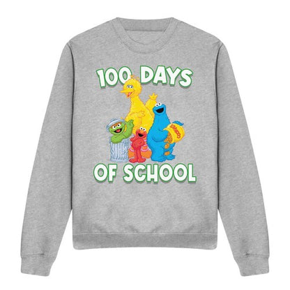 Front - Sesame Street Unisex Adult 100 Days Of School Sweatshirt