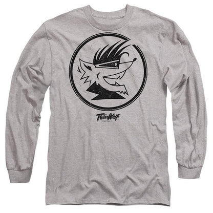 Front - Teen Wolf Unisex Adult Wolf Head Long-Sleeved T-Shirt