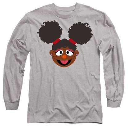 Front - Sesame Street Unisex Adult Gabrielle Face Long-Sleeved T-Shirt