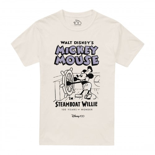 Front - Disney Mens Steamboat Willie Mickey Mouse Classic T-Shirt