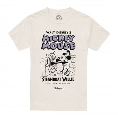 Front - Disney Mens Steamboat Willie Mickey Mouse Classic T-Shirt