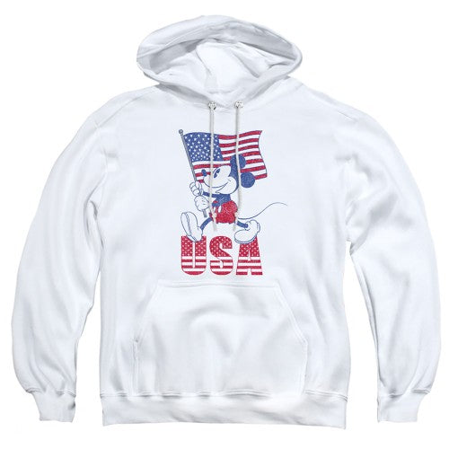 Front - Disney Mens USA Mickey Mouse Hoodie