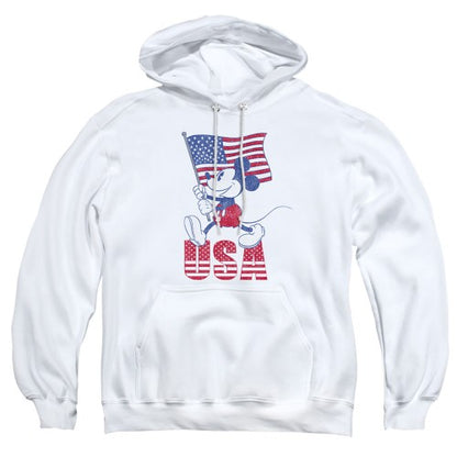 Front - Disney Mens USA Mickey Mouse Hoodie