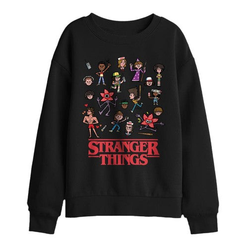 Front - Stranger Things Childrens/Kids Cartoon Characters Sweatshirt