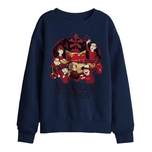 Front - Stranger Things Childrens/Kids Board Game Sweatshirt