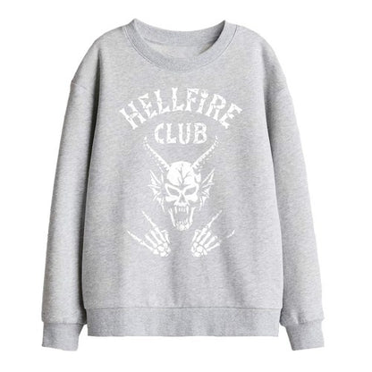 Front - Stranger Things Childrens/Kids Hellfire Club Bones Sweatshirt
