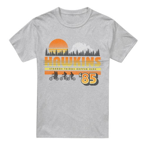 Front - Stranger Things Mens Hawkins 85 Retro T-Shirt