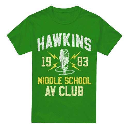 Front - Stranger Things Mens Hawkins Middle School T-Shirt